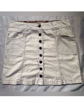 Aventura Women's Button-Front Mini Skirt in Cream